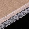 Package two lace-trimmed linen table flags and fresh flower packaging materials Application Scenario